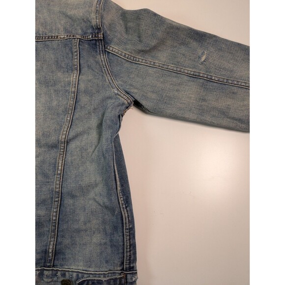 GAP Icon 1969 Jean Jacket Womens Medium l Blue Denim Saddle Wash Classic Pockets - Picture 10 of 11